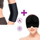 Pack Almofada de Gel para Joelhos e Cotovelos + Touca de Gel para Alívio da Dor