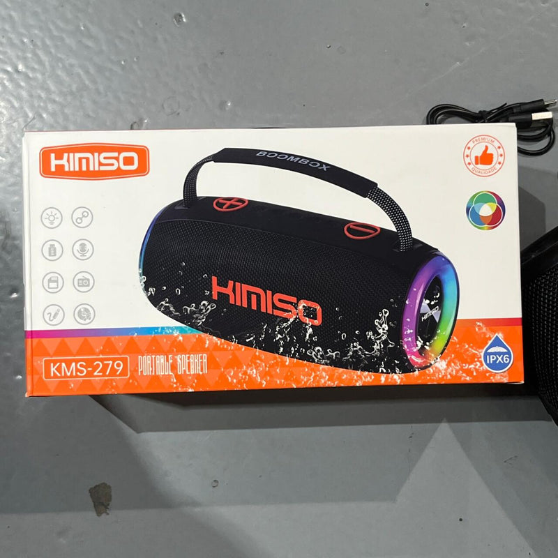 Coluna Bluetooth KMS-279 Portátil com Som Potente e Design Moderno