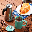 Cafeteira italiana de aço inoxidável