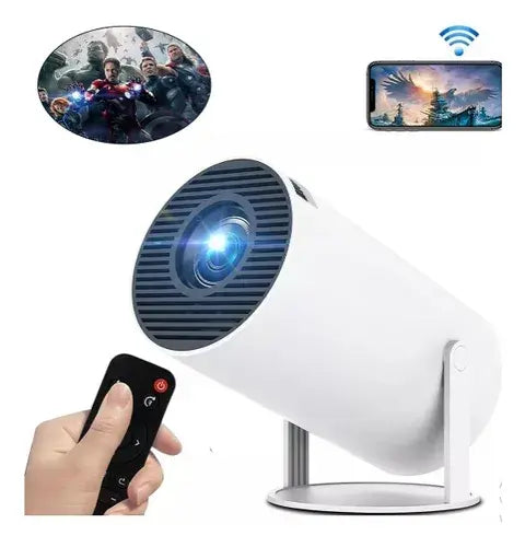 Projetor Android 12 – Cinema em Casa com Inteligência e Estilo