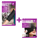Pack Almofada de Gel para Joelhos e Cotovelos + Touca de Gel para Alívio da Dor